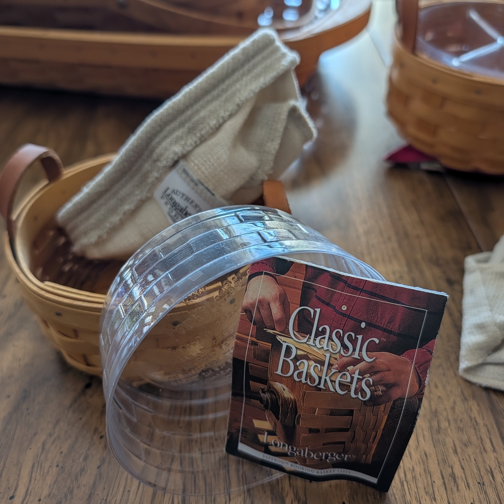 MAKE AN OFFER, Please! Longaberger Saffron Basket with Leather Handles - Picture 2 of 6